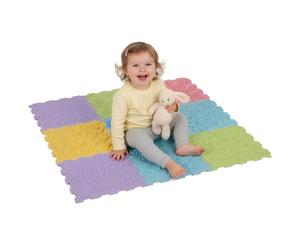 KiddyMoon Tappeto Puzzle Sensoriale Gioco Educativo Tapis Thérapeutique 9 Pezzi, Multicolore