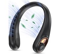 KIDEE Ventilatore da collo, Ventilatori da collo portatili senza pale, Aggiornamento del flusso d'aria a 360°, Super Silenzioso, 3 velocità, 4000mAh Ventilatore da collo indossabile personale, Volume