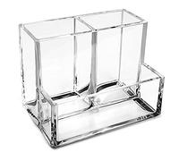 KiDEPOCH Portapenne, portapenne in acrilico trasparente per scrivania, organizer per pennelli da trucco, organizer da scrivania moderno per scuola, casa e ufficio.