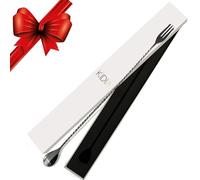 Kidia Bar Spoon Trident 40 cm - Cucchiaio da Bar Professionale in Acciaio Inox 304 - Manico a Spirale & Punta a Tridente - Per Stir & Strain, Cocktail, Mixing Glass - Custodia Inclusa