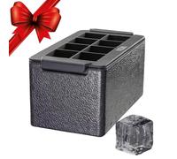 Kidia Ice Clear Cube Maker - Stampi per Ghiaccio Chiaro 8 Cubi 5x5x5 cm - Tecnica Freddo Direzionale, Silicone Alimentare, Box Isotermico per Cocktail Bar, Whisky, Mixology Professionale