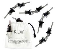 Kidia Metal Pour - Kit 10 Versatori Acciaio Inox - Tappi Universali con Guarnizione in Gomma, Flusso Calibrato 157 BPM, Lavabili in Lavastoviglie | Cocktail Set Barman/Bartender | (1, Classic)