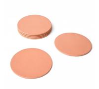 Kidia Set 6 Sottobicchieri Premium in Similpelle Impermeabile - Design a 3 Strati con Pelle Riciclata - Diametro 10 cm, Spessore 3 mm - Resistenti a Calore e Macchie (6, Rosa)