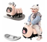 Kidiyana 3 in 1 modalità di guida antiscivolo + modalità altalena + tavola di bilanciamento, YOYO veicolo scorrevole per bambini a partire dai 10 mesi, materiale PP, senza BPA, max. 30 kg, rosa