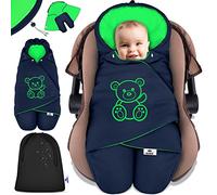 KIDIZ® Coperta avvolgente per neonato per ovetto invernale autunnale, coperta per neonato con tasca, sacco universale per i piedi compatibile con Maxi-Cosi, Römer, passeggino, carrozzina e seggiolino