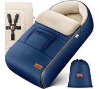 KIDIZ® copertina ovetto coperta per neonati invernale, lavabile, chiudibile sulla testiera, tasca, adatta a tutti i passeggini, blu
