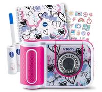 KidiZoom Print Cam Scrapbook Bundle Pink - Fotocamera creativa che può stampare direttamente le immagini, con scrapbook, adesivi, penna e carta per stampanti