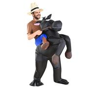Kidken Costume da cavallo gonfiabile,Costume da cavallo gonfiabile Cowboy Equitazione divertente Blow up Ride on Horse Costume per uomini donne Fancy Dress Up Cosplay Party(Cavalcata di cavalli)