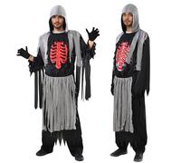Kidken Red-Faced Demon Suit, costumi di Halloween cosplay, abiti di Halloween per uomini donne Fancy Dress Party Cosplay (Demone dalla faccia rossa, L)