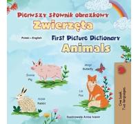 Kidkiddos Books First Picture Dictionary - Animals (Polish English B (Tascabile)