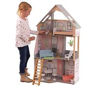 KidKraft Casa Alina in Legno Adatta per Bambole di 30 cm, 15 Accessori Inclusi, 3 Livelli di Gioco, 10229