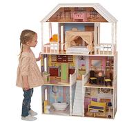 KidKraft Casa delle Bambole in Legno Savannah per Bambole di 30 cm con Accessori e Mobili Inclusi, Casa a 4 Livelli di Gioco, Giocattolo per Bambini 3+ Anni, 65023