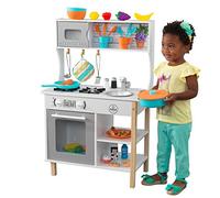 KidKraft Cucina Giocattolo All Time in Legno per Bambini con Accessori per Pentole e Cibo Giocattolo, Giochi per Bambini 3+ Anni, 53370