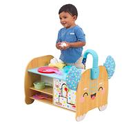 KidKraft Foody Friends Cuoco Elefante Cucina Giocattolo in Legno Per Bambini con Accessori per Pentole, Giocattolo per Bambini 2+ Anni, 20144