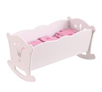 KidKraft Lil' Doll Culla per Bambole, Culla in Legno per Bambola, Mobili per Bambolotto con biancheria da culla inclusi, Giocattoli per Bambini, 60101