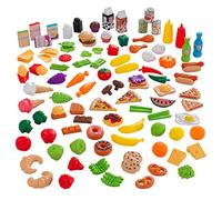 KidKraft Set di Cibo Giocattolo Deluxe Tasty Treats da 115 Pezzi per Bambini, Giochi di Imitazione, Giocattolo da Cucina per Bambini, Accessori Cucina Bambini, 63330