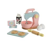 KidKraft Set Pasticceria Giocattolo Pastello con Impastatrice in Legno, Set Mini Elettrodomestici con Cibo Giocattolo per Cucina per Bambini, Accessori Cucina Bambini, 63371