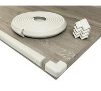 KidKusion Cuscino da tavolo | Prodotto negli Stati Uniti | 3,5 m + 4 angoli | Bianco sporco | Protezione per bordi e angoli per mobili a prova di bambino