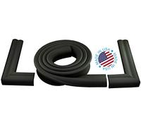 KidKusion Cuscino extra lungo | Prodotto negli Stati Uniti | Nero | Imbottitura da 14,33 m | Sicurezza per bambini, protezione per bordi e angoli, paraurti per camino a prova di bambino