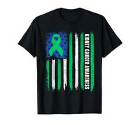 Kidney Cancer Awareness American Flag Survivor Support Chemo Maglietta