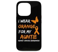 Kidney Cancer I Wear Orange For My Auntie Ribbon Custodia per iPhone 13 Pro