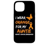 Kidney Cancer I Wear Orange For My Auntie Ribbon Custodia per iPhone 15