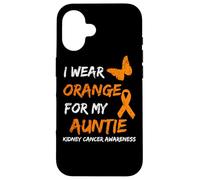 Kidney Cancer I Wear Orange For My Auntie Ribbon Custodia per iPhone 16