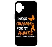 Kidney Cancer I Wear Orange For My Auntie Ribbon Custodia per iPhone 16 Plus