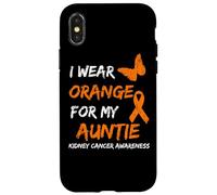 Kidney Cancer I Wear Orange For My Auntie Ribbon Custodia per iPhone X/XS