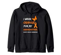 Kidney Cancer I Wear Orange for My Grandmother Ribbon Felpa con Cappuccio
