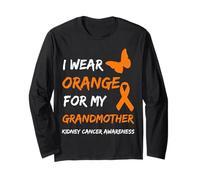 Kidney Cancer I Wear Orange for My Grandmother Ribbon Maglia a Manica