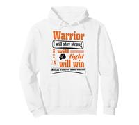 Kidney Cancer Warrior I Will Stay Strong I Will Fight I Will Felpa con Cappuccio