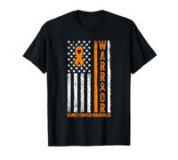 Kidney Cancer Warrior Kidney Cancer Awareness Bandiera americana Maglietta