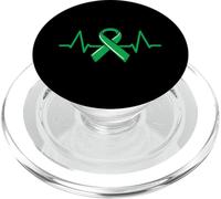 Kidney Donor Heartbeat Tee Organ Green Ribbon Awareness PopSockets PopGrip per MagSafe