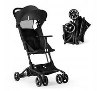 Kidnort Passeggino compatto fino a 22 kg, con accessori, portatile, nero