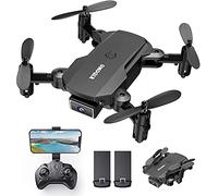 KIDOMO 1080P Mini Quadrirotor RC per bambini e WIFI FPV Telecomando, Luci LED e Decollo/Atterraggio a un Tasto, 360°Flips, 2 Batterie