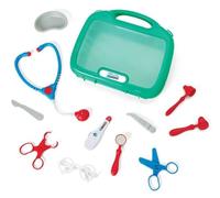 Kidoozie My First Doctor's Kit - 12 pezzi giocattolo finto gioco con custodia per il trasporto - Gioco di ruolo educativo per bambini dai 3 anni in su