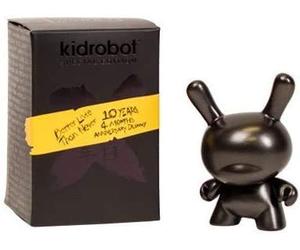Kidrobot 10th Anniversary 3-inch Dunny Vinyl Figure - Black by Kidrobot
