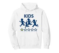 Kids 1 Star Review Funny Parenting Felpa con Cappuccio