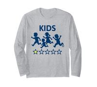 Kids 1 Star Review Funny Parenting Maglia a Manica
