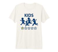 Kids 1 Star Review Funny Parenting Maglietta Premium