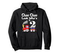 Kids 2nd Birthday Caleb Choo Choo Train 2 Year Old Felpa con Cappuccio