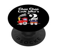 Kids 2nd Birthday Caleb Choo Choo Train 2 Year old PopSockets PopGrip Adesivo