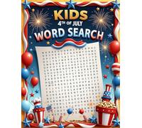 Kids 4th of July Word Search: •A Fourth of July Activity Book for Young Learners
