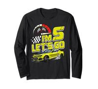 Kids 5th Birthday Racing Car Gifts 5 Year Old Boys Party Maglia a Manica