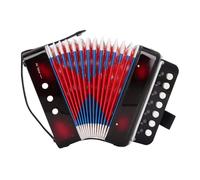 Kids Accorden, Piano Fisarmonica per Principianti, 7 Chiave Accordo con 2 Bassi, Pratica del Palcoscenico dello Strumento Musicale Educativo, Eccellente Soffietto (BLACK)
