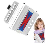 Kids Accordion Toy - Strumento musicale per bambini | Reusable and Multipurpose Accordion For Kids, Portable 7 Keys Button Small Strumento Portatile per Beginners, Boys and Girls Age 3+, Birthday Gif