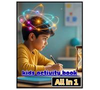 Kids activity book All in 1: ( Trace the letter , spring words , letter writing , colour by number, colouring addition, vowel , Name the animal, ... , colour shape, maze, match the letter,etc .