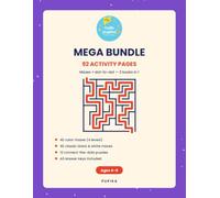 Kids Activity Mega Bundle: 92 Activity Pages: Color Mazes, Classic Mazes and Connect-the-Dots for Kids Ages 4-8 - 3 Books in 1 with All Solutions