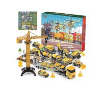 Kids Advent for Boys,alloy Construction Engineering Vehicle Toy Sets 2 Mats